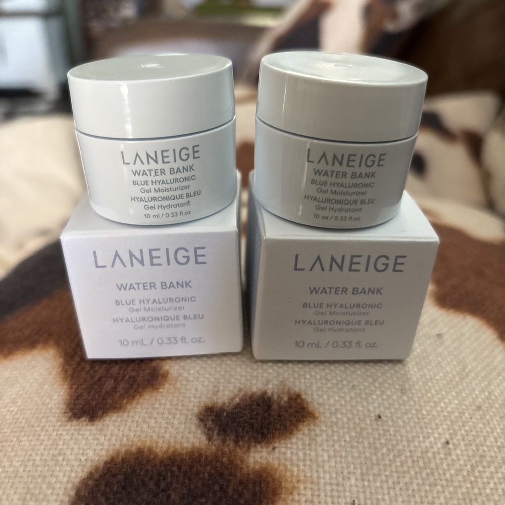 2X Laneige Water Bank Blue Hyaluronic Gel Moisturizer NIB‎ .33 fl oz